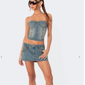 Edikted studded mini skirt